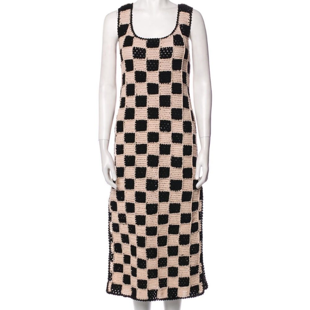 Cleobella Black and Tan Sheath Midi Dress
